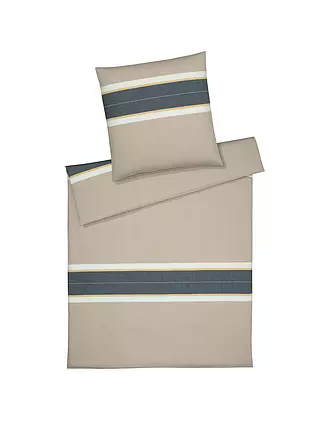 ELEGANTE | Flanell Bettwäsche WHITMAN 70x90cm/140x200cm Beige Beige/Grau | 